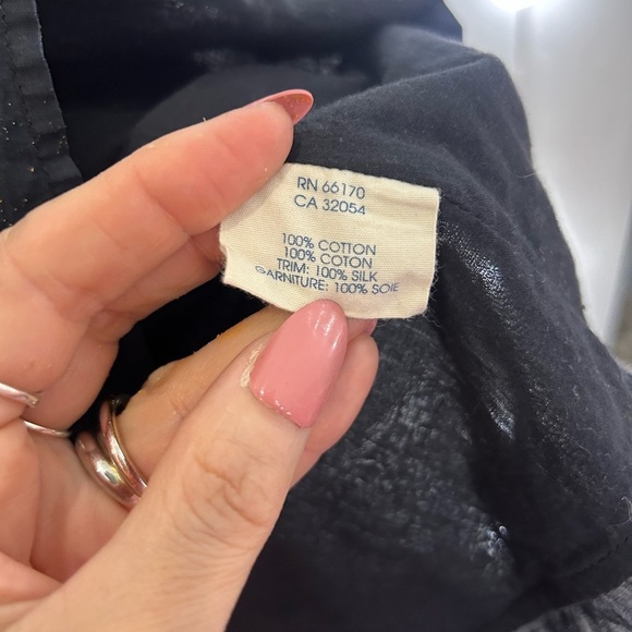 Anthropologie Edme & Esyllte black and white boho top size 4 - Picture 3 of 3